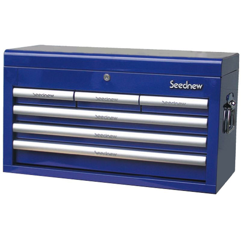 Seednew シーズニュー ベアリング式 4段6引出し ツールチェスト 青 S-R906-B 送料無料