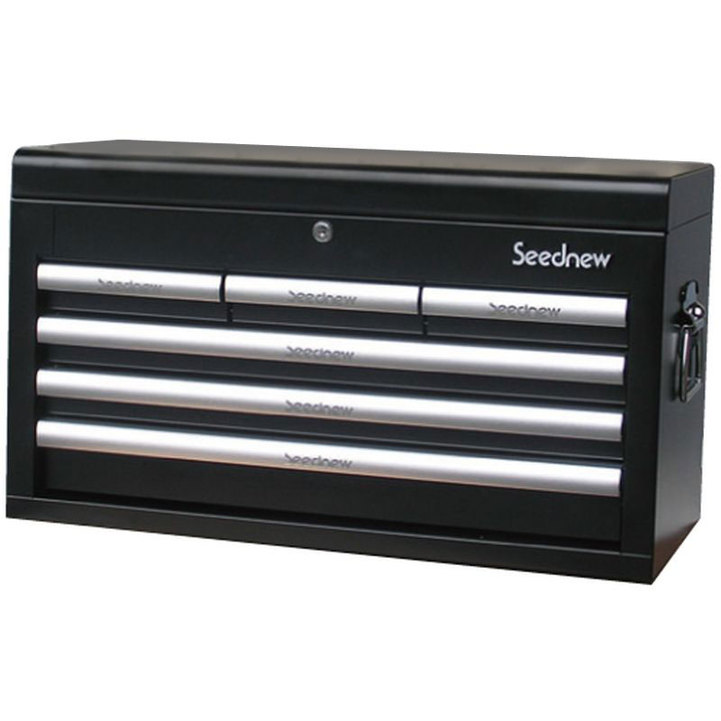 Seednew シーズニュー ベアリング式 4段6引出し ツールチェスト 黒 S-R906-BL 送料無料