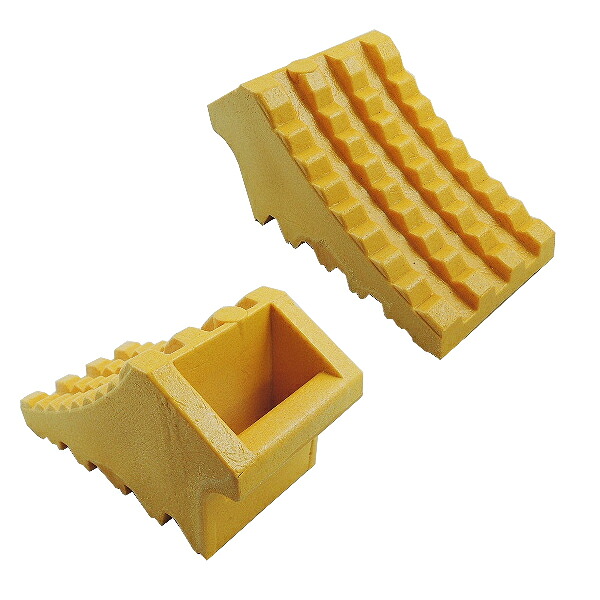 JB ハイプラ 歯止め 車輪止め 黄色 250mm×130mm×120mm 10個セット|CARPARTS TRIADIC