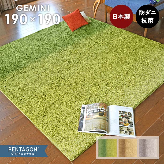 楽天市場】ラグ ジェミニ 190×240 cm 洗える 日本製 プレーベル