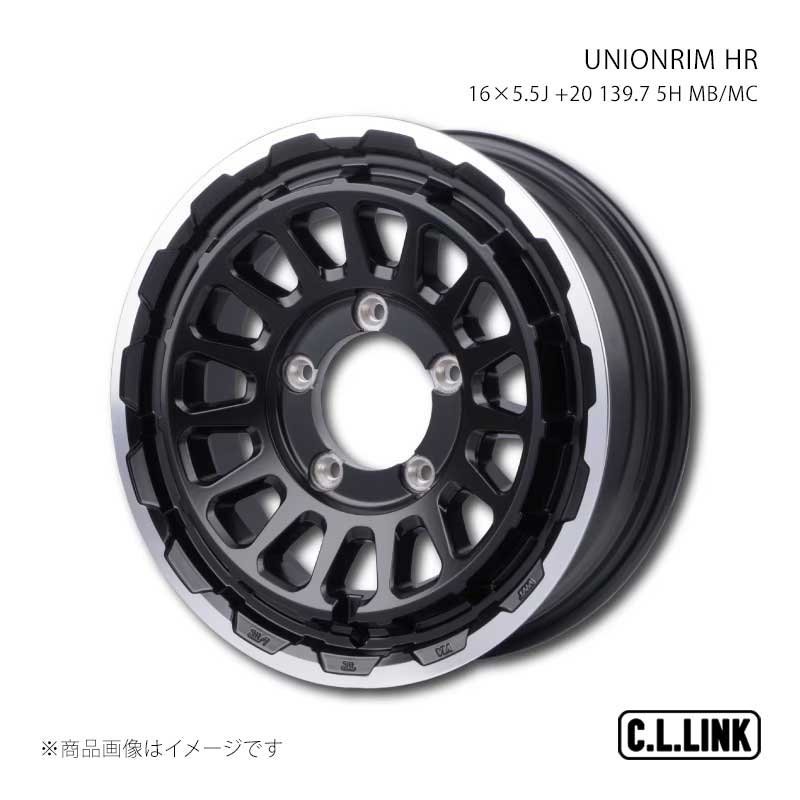 C.L.LINK シーエルリンク UNIONRIM HR 16×5.5J +20 139.7 5H MB/MC UHR165513975mbmc|CAR PLUS