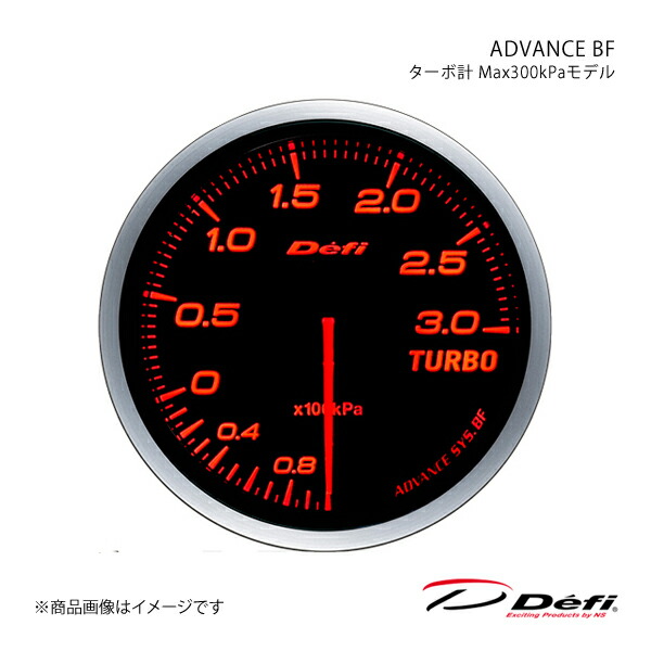 Defi デフィ ADVANCE BF/アドバンスビーエフ ターボ計 Max300kPaモデル Φ60 照明色:アンバーレッド DF14702｜CAR PLUS