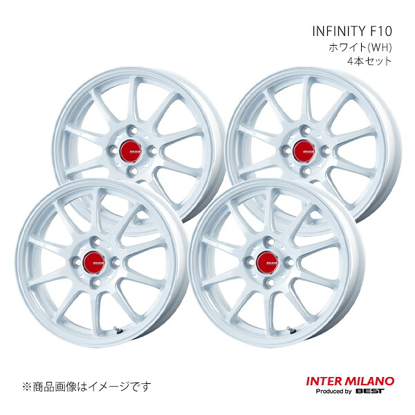 INTER MILANO インターミラノ INFINITY F10 ホイール 4本セット ekワゴン B33W/36W 2019/3～【14×4.5J 4-100 INSET45 マットブラック/フランジレッド】 27,335円