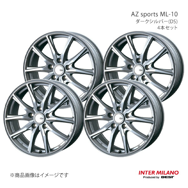INTER MILANO インターミラノ CLAIRE GZ10 ホイール 4本セット【15×6.0J 5-114.3 INSET53 ダークシルバー】