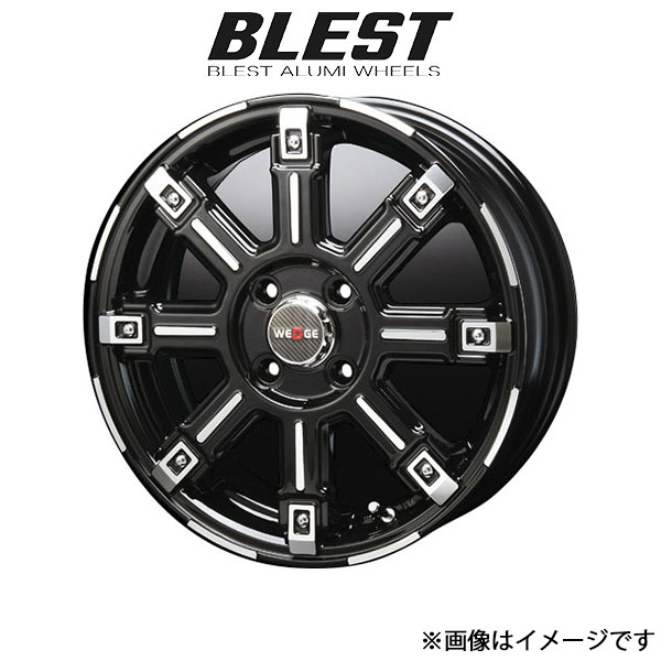 ブレスト バーンズテック エッジストリーム アルミホイール 4本 オッティ H92W(15×5J 4-100 INSET45 ブラックポリッシュ)BLEST|CAR PLUS