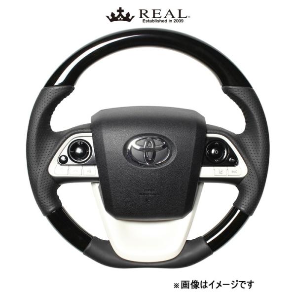 レアル ステアリング オリジナルシリーズ(ブラックウッド)MIRAI 10系 50-BKW-BK REAL