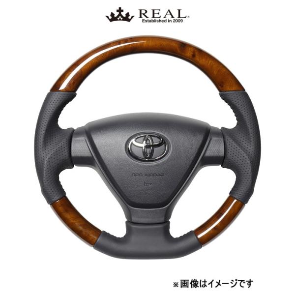 レアル ステアリング オリジナルシリーズ(42ブラウンウッド)ピクシス エポック LA350A/LA360A DIA-42BRW-BK REAL