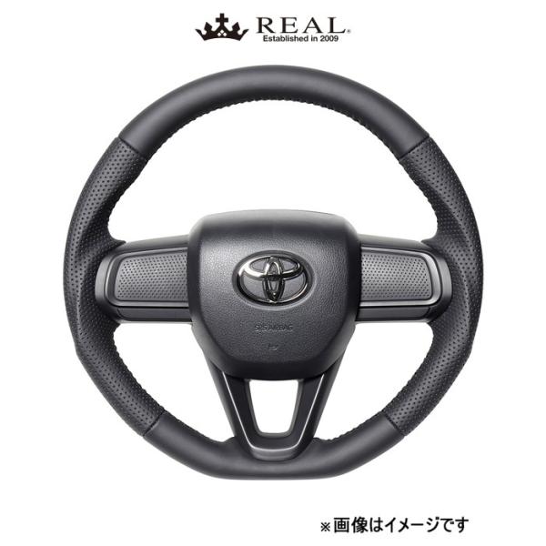 レアル ステアリング オリジナルシリーズ(オールレザー)ピクシス バン S700M/S710M DIB-LPB-BK REAL|CAR PLUS