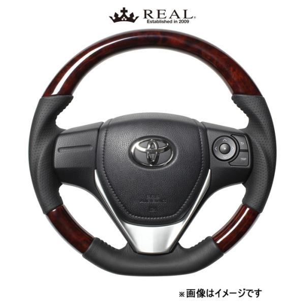 レアル ステアリング オリジナルシリーズ(ブラウンウッド)カローラ フィールダー 160系 E160-BRW-BK REAL