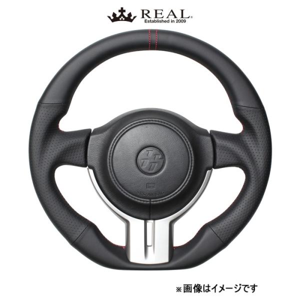 レアル ステアリング プレミアムシリーズ Dシェイプ(ナッパオールレザー)BRZ ZC6 F4-D-LPB REAL