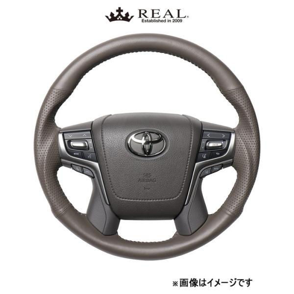 レアル ステアリング オリジナルシリーズ ラウンドシェイプ(ダークグレージュオールレザー)ランドクルーザー プラド 150系 H30G-LPB-GL 26,989円