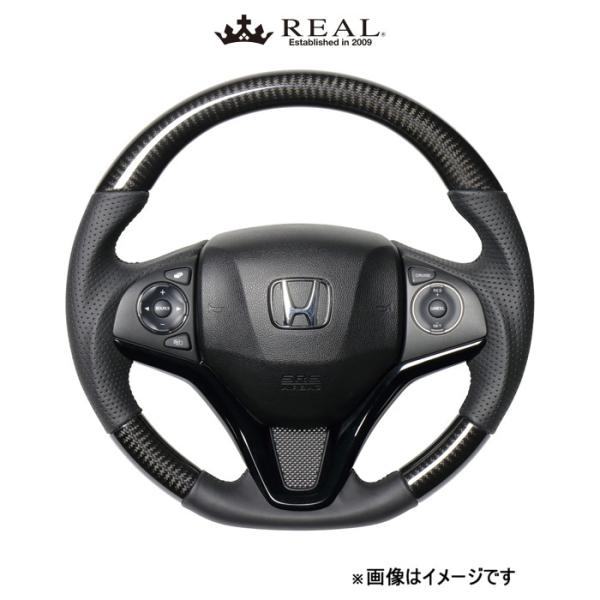 レアル ステアリング オリジナルシリーズ(ブラックカーボン)グレイス GM4/5GM/GM6/GM9 HNA-BKC-BK REAL｜CAR PLUS