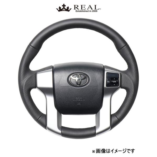 レアル ステアリング オリジナルシリーズ ガングリップ純正同径(オールレザー)ランドクルーザー プラド 150系 J150G-LPB-BK REAL 26,353円