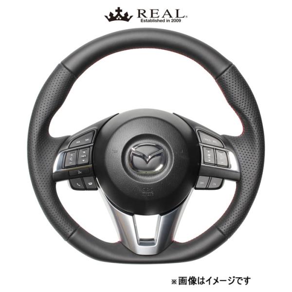 レアル ステアリング オリジナルシリーズ(オールレザー)デミオ DJ MZA-LPB-RD REAL