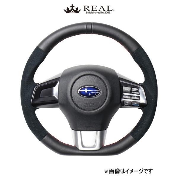 レアル ステアリング オリジナルシリーズ Dシェイプ(ブラックレザー)WRX S4 VAG SBA-ALC-RD REAL｜CAR PLUS