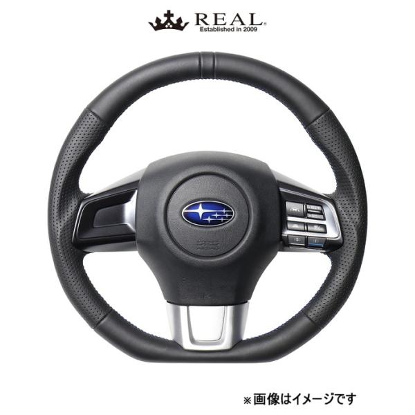 レアル ステアリング オリジナルシリーズ Dシェイプ(オールレザー)WRX S4 VAG SBA-LPB-BL REAL|CAR PLUS