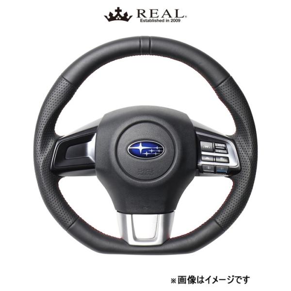 レアル ステアリング オリジナルシリーズ Dシェイプ(オールレザー)WRX STI VAB SBA-LPB-RD REAL