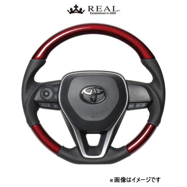 レアル ステアリング オリジナルシリーズ(レッドカーボン)カローラ ツーリング 210系 TYA-RDC REAL