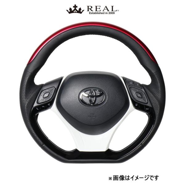 レアル ステアリング オリジナルシリーズ プレートタイプ+アンダーパッド(パールレッド＆ピアノブラック)C-HR 10系/50系 X10N-RDP-PBP-WHP