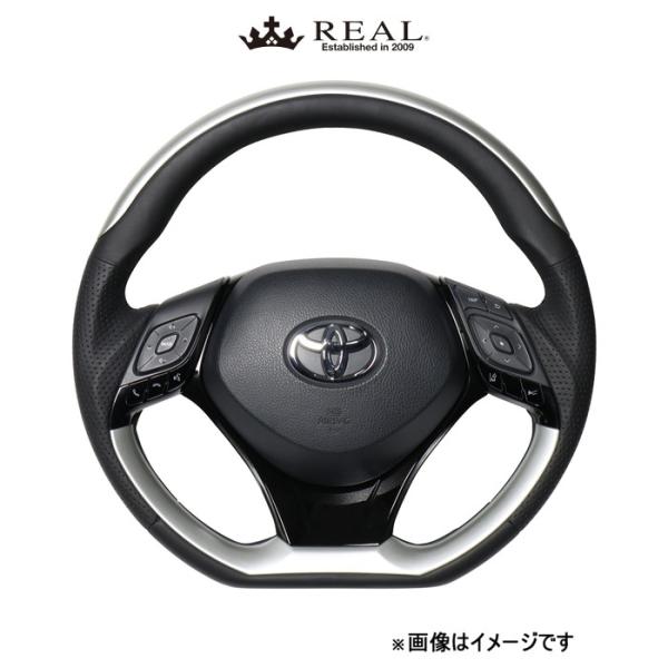 レアル ステアリング オリジナルシリーズ プレートタイプ+アンダーパッド(シルバープレート)C-HR 10系/50系 X10N-SLP-SLP-PBP REAL