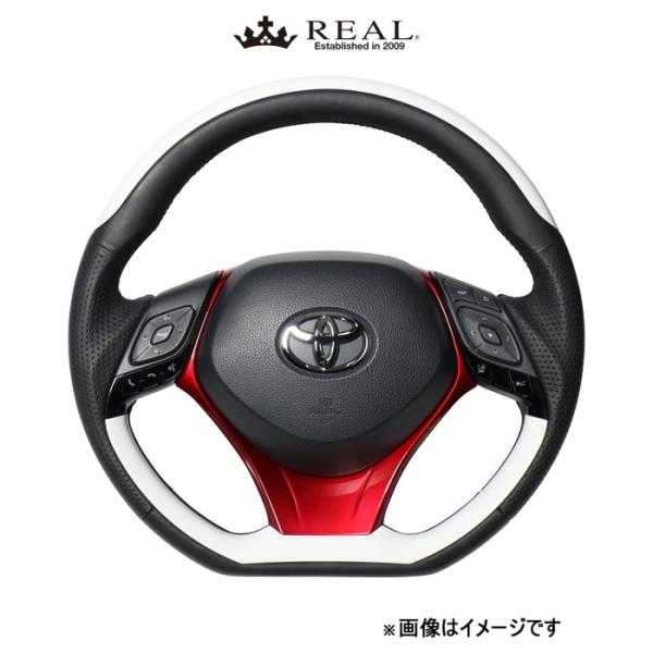 レアル ステアリング オリジナルシリーズ プレートタイプ+アンダーパッド(ホワイトプレート)C-HR 10系/50系 X10N-WHP-WHP-RDP REAL