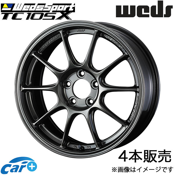 Y172[送料無料]WEDS SPORT TC105M　16x7J WedsSport TC105X 16×7″ +36 4×100 pcd wheel set 73571