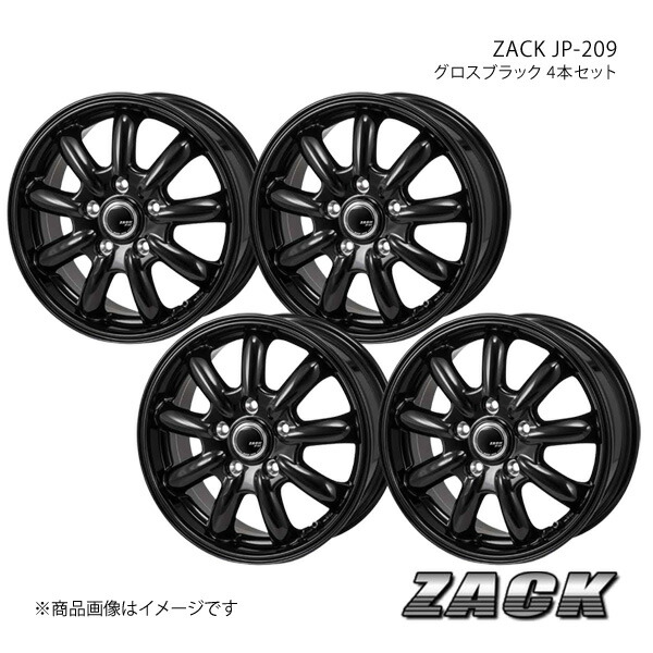 ZACK JP-209 インプレッサスポーツ GP2 2011/12～2023/4 アルミホイール4本セット【15×6J 5-100 +45 グロスブラック】