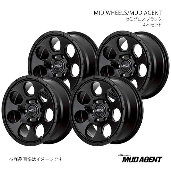 MID WHEELS/マッドエージェント アルミホイール4本セット【15×6.0J 6-139.7 INSET33 SBK】MID WHEELS/MUD AGENT L19A5606D333030N×4|CAR PLUS