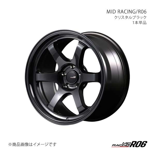MIDレーシング/R06 アルミホイール1本【18×10.5J 5-114.3 INSET22 】MID RACING/R06 D7038A557322CBK0×1|CAR PLUS