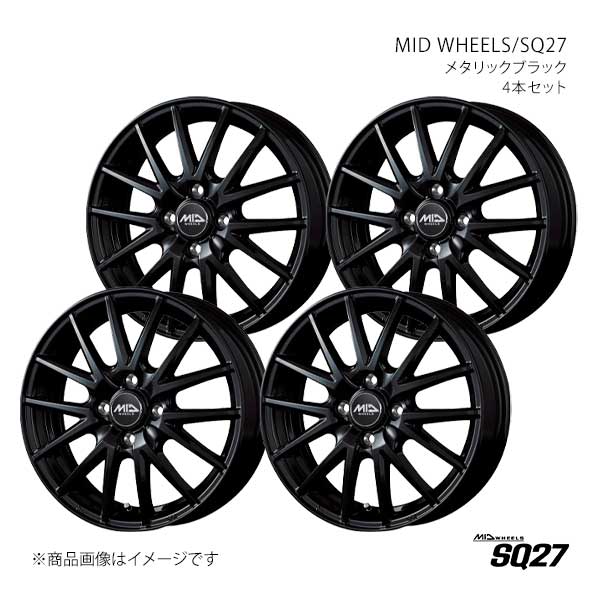 MID WHEELS/SQ27 ピクシスメガ LA700系 アルミホイール4本セット【15×4.5J 4-100 INSET45 MBK】M82654543345030N×4
