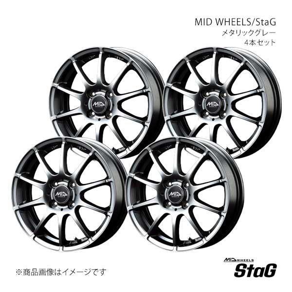 MID WHEELS/スタッグ アルミホイール4本セット【16×6.0J 4-100 INSET43 MGR】MID WHEELS/StaG S766660433430A1N×4