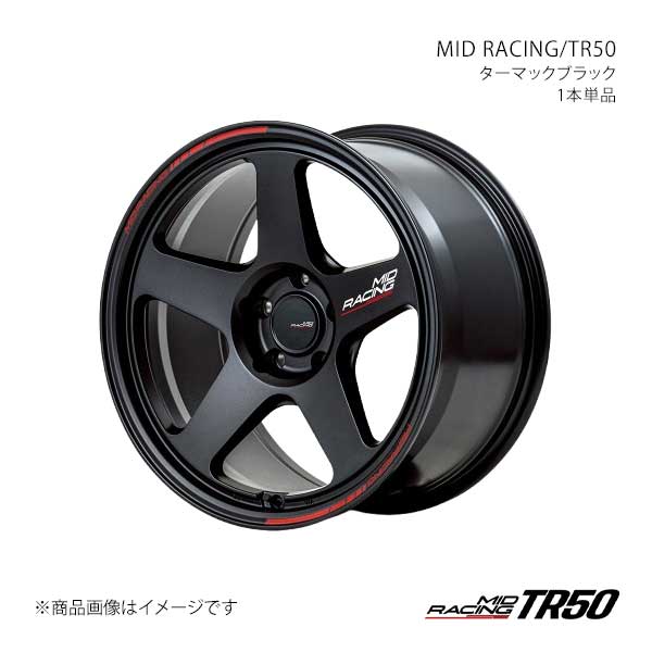 MIDレーシング/TR50 アルミホイール1本【18×10.5J 5-114.3 INSET22 TBK】MID RACING/TR50|CAR PLUS
