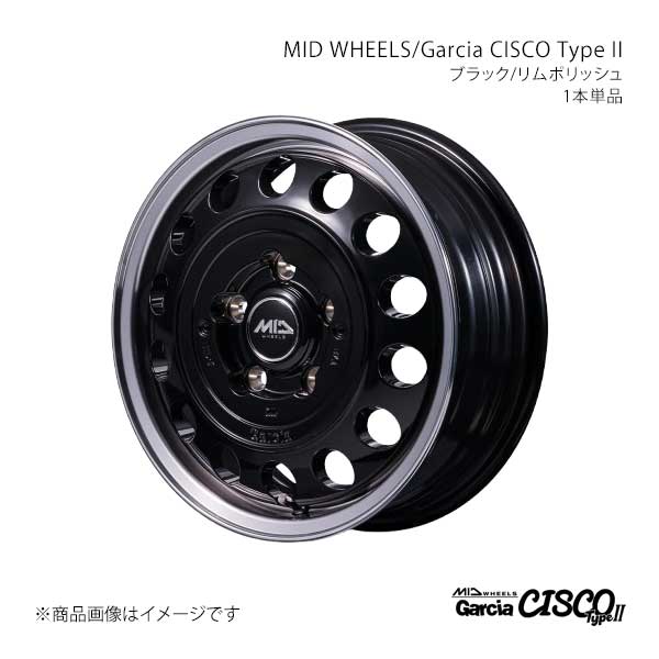 MID WHEELS/ガルシアシスコ タイプ2 アルミホイール1本【16×6.0J 5-139.7 INSET-5 BRP】MID WHEELS/Garcia CISCO TypeII D7066605D105BKP0×1|CAR PLUS