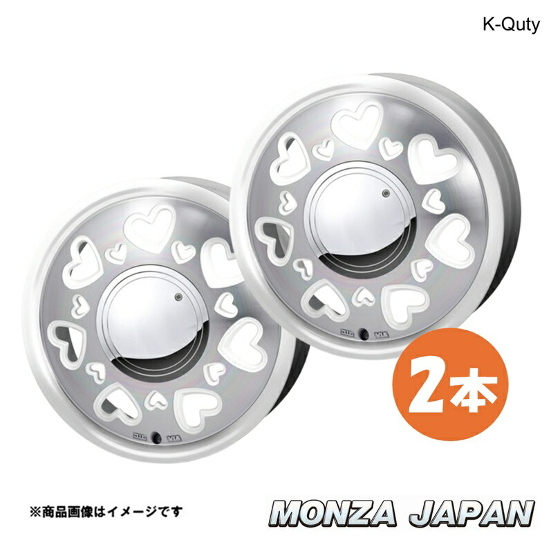 MONZA JAPAN K-Quty ワゴンR MH34S/44S ホイール 2本【14×4.5J 4-100 INSET43 WH】ケーキューティ QT-01×2