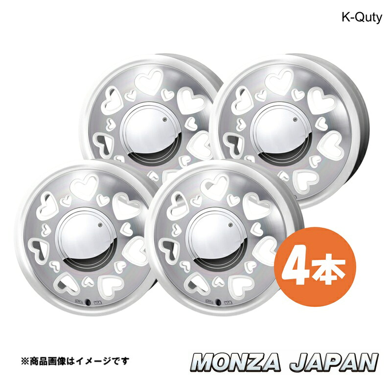 MONZA JAPAN K-Quty AZワゴン MJ23 ホイール 4本【15×4.5J 4-100 INSET43 WH】ケーキューティ QT-02×4|CAR PLUS