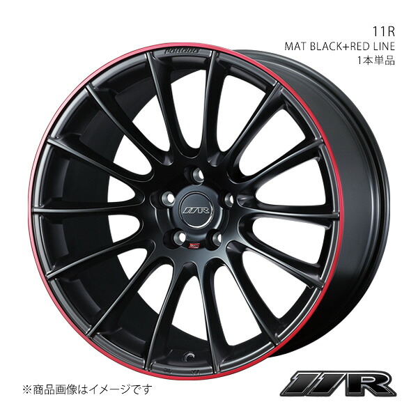 11R 11アール ホイール 1本単品 0039408 【19&times;10.0J 5-112 INSET40 MAT BLACK+RED LINE　】｜CAR PLUS