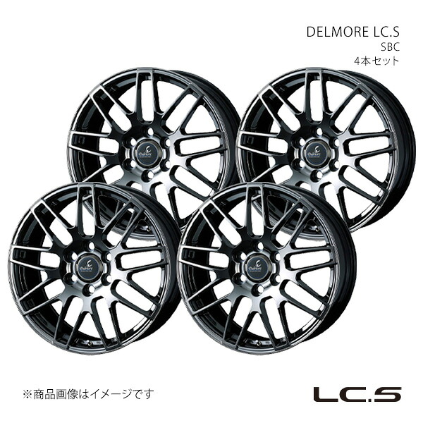 DELMORE LC.S エルシーエス GX 250系/OVERTRAIL+ アルミホイール4本セット 0041093×4【20×8.0J 6-139.7 INSET55 SBC スーパーブラッククローム】