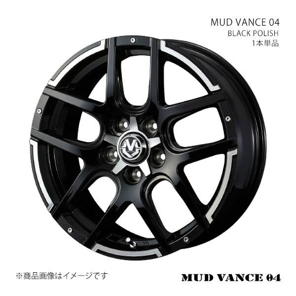 MUD VANCE 04 マッドヴァンス ゼロフォー ホイール 1本単品 0038933 【18×7.0J 5-114.3 INSET40 BLACK POLISH】