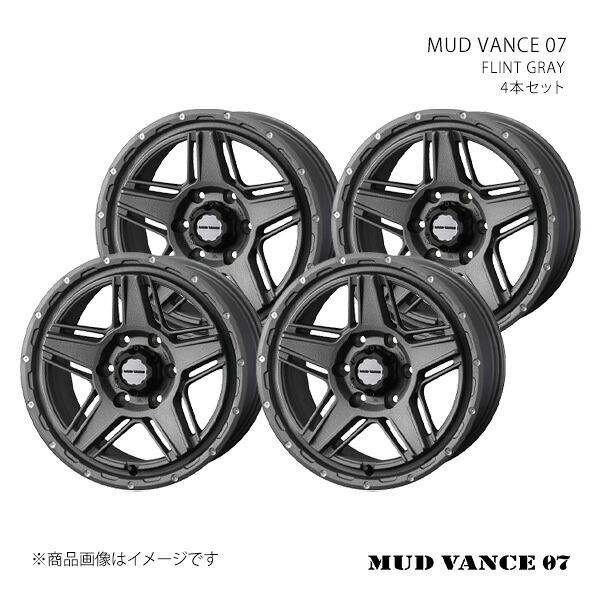 MUD VANCE 07 マッドヴァンス ゼロセブン ホイール 4本セット 0040543×4 【15×6.0J 6-139.7 INSET33 FLINT GRAY】