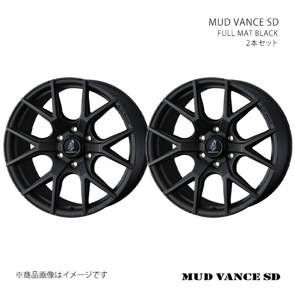 MUD VANCE SD マッドヴァンス エスディー ホイール 2本セット 0042478×2 【18×7.5J 5-114.3 INSET35 FULL MAT BLACK】