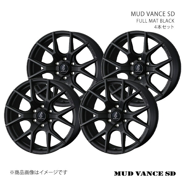 MUD VANCE SD マッドヴァンス エスディー ホイール 4本セット 0042175×4 【17×8.0J 6-139.7 INSET50 FULL MAT BLACK】