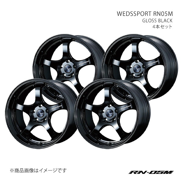 WEDSSPORT RN05M ウェッズスポーツ アールエヌ05エム ホイール 4本セット 0072765×4 【18×10.0J 5-114.3 INSET18 GLOSS BLACK】|CAR PLUS
