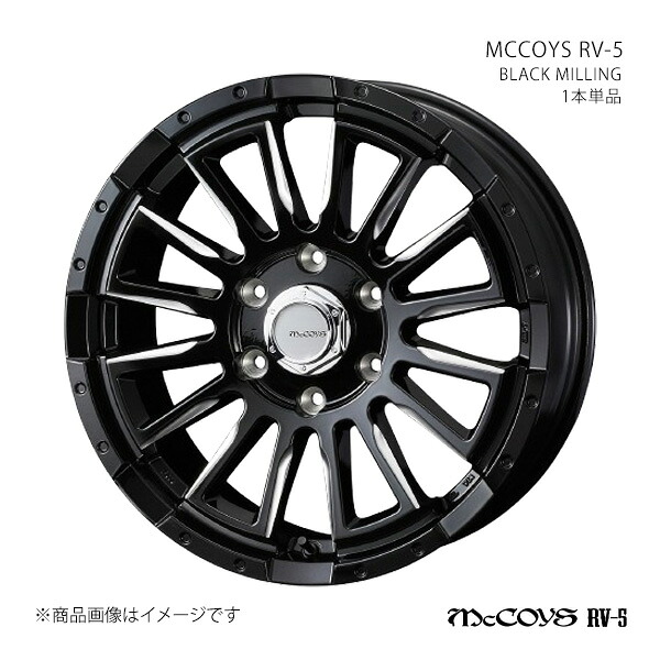 MCCOYS RV-5 マッコイズ アールブイファイブ ホイール 1本単品 0040985 【17×6.5J 6-139.7 INSET38 BLACK MILLING】