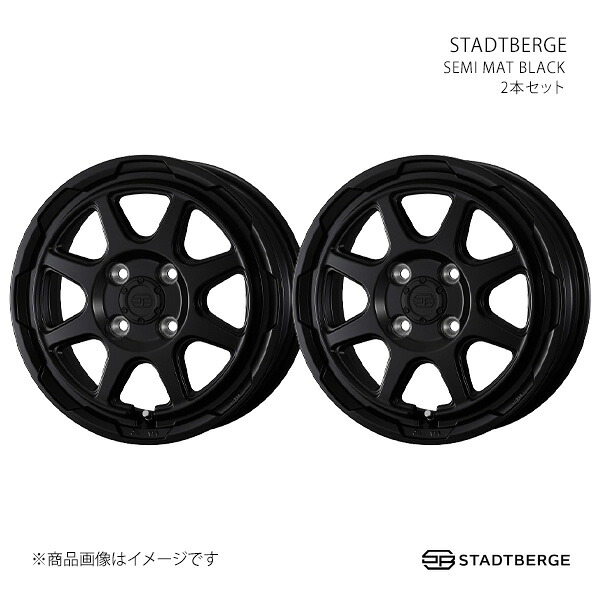 STADTBERGE スタットベルク ホイール 2本セット 0041473×2 【14×5.0J 4-100 INSET39 SEMI MAT BLACK】