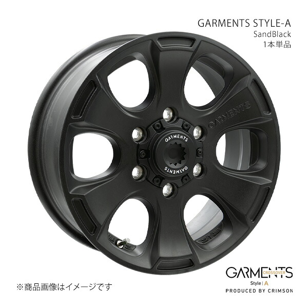 GARMENTS STYLE-A クロスオーバーガーメンツ スタイル A ホイール 1本単品 0042078 【15&times;6.0J 6-139.7 INSET33 SandBlack】｜CAR PLUS