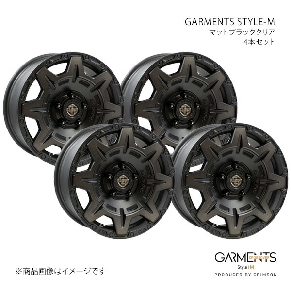 GARMENTS STYLE-M クロスオーバーガーメンツ スタイル M ホイール 4本セット 0040462×4 【16×7.0J 5-114.3 INSET35 マットブラッククリア】