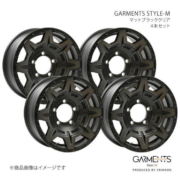 GARMENTS STYLE-M クロスオーバーガーメンツ スタイル M ホイール 4本セット 0041484×4 【16×6.0J 5-139.7 INSET5 マットブラッククリア】