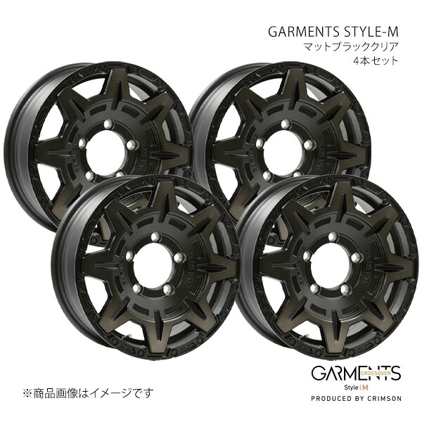 GARMENTS STYLE-M クロスオーバーガーメンツ スタイル M ホイール 4本セット 0041483×4 【16×5.5J 5-139.7 INSET22 マットブラッククリア】