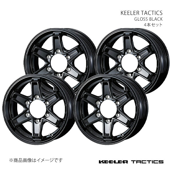 KEELER TACTICS キーラー タクティクス ホイール 4本セット 0039726&times;4 【16&times;7.0J 6-139.7 INSET5 GLOSS BLACK】｜CAR PLUS