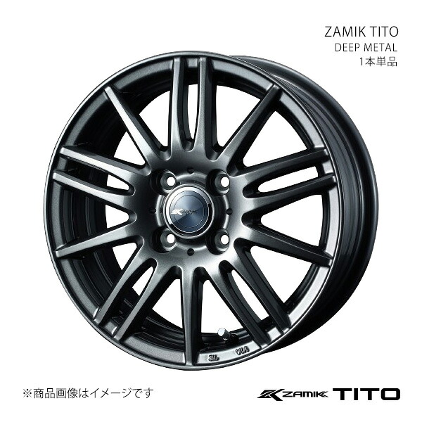 ZAMIK TITO ザミック ティート ホイール 1本単品 0037582 【14×4.5J 4-100 INSET45 DEEP METAL】|CAR PLUS